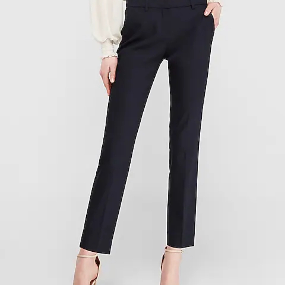 Express Black Columnist Mid Rise Ankle Pant Women's 4R